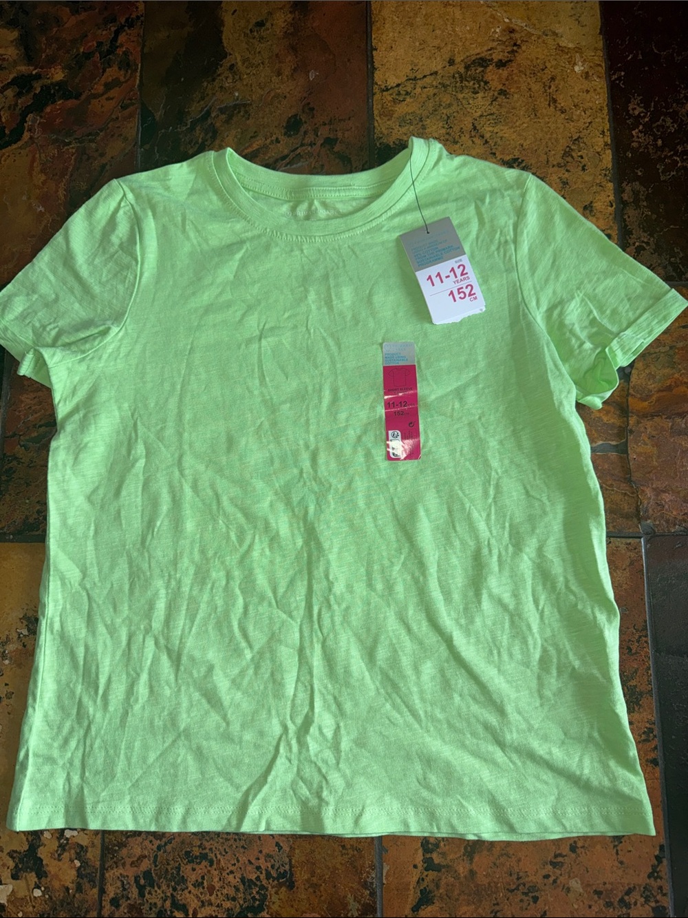 Kids Plain Short-Sleeve T-Shirt - Light Green (1102)